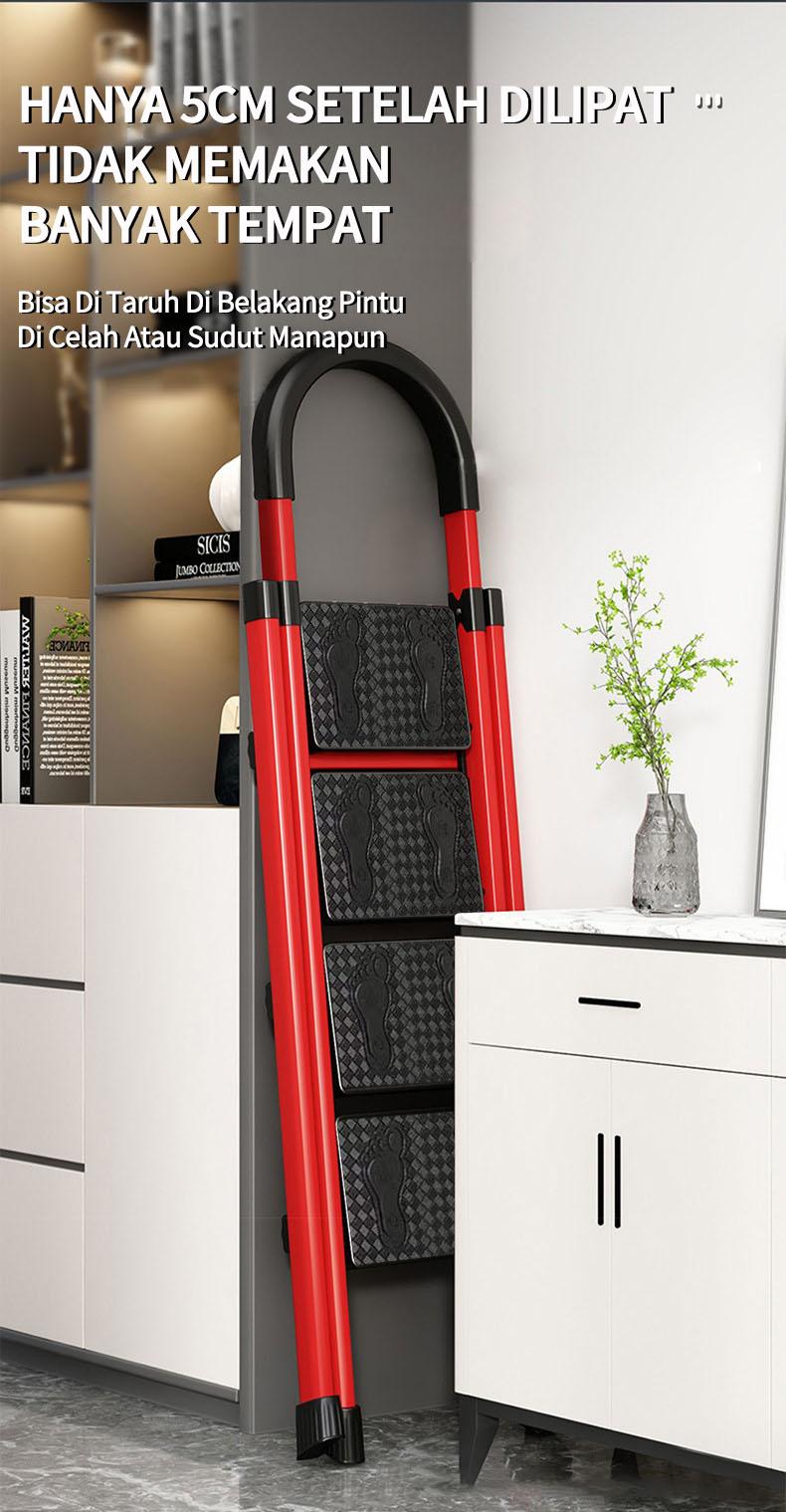 MUSIKO Tangga Lipat Multifungsi dengan 3 - 8 Langkah: 250kg Keamanan, Anti-Slip, Garansi 1 Tahun, COD, Ideal untuk Ibu Rumah Tangga & Tukang Bangunan! MUSIKO Tangga Lipat Multifungsi dengan 3 - 8 Langkah: 250kg Keamanan, Anti-Slip, Garansi 1 Tahun, COD, Ideal untuk Ibu Rumah Tangga & Tukang Bangunan!