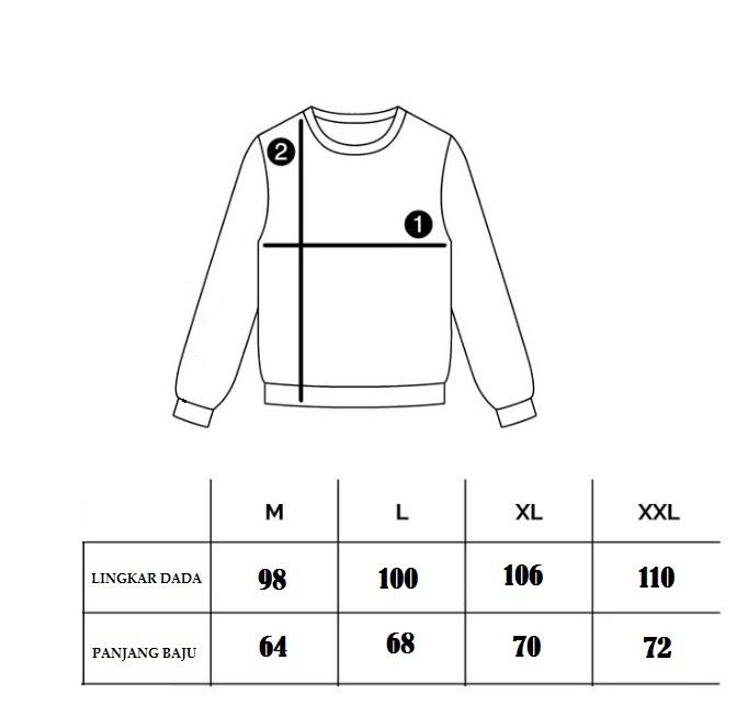 Sweater Kaos Couple Pasangan Tulisan Samping Kanji Terbaru / Kaos Pria Wanita Lengan Panjang / Baju Kapelan