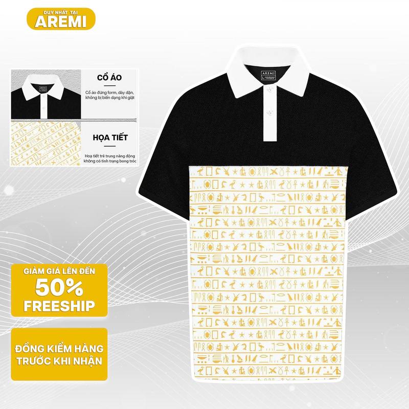 Áo polo nam tay ngắn AREMI chất liệu cotton cá sấu co giản 4c thiết kế sang trọng tinh tế APL0191