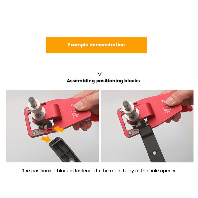 Product Introduction of 35mm Hinge Boring Jig Woodworking Hole Drilling Guide Locator with Fixture Aluminum Alloy Hole Opener Template Tools 36