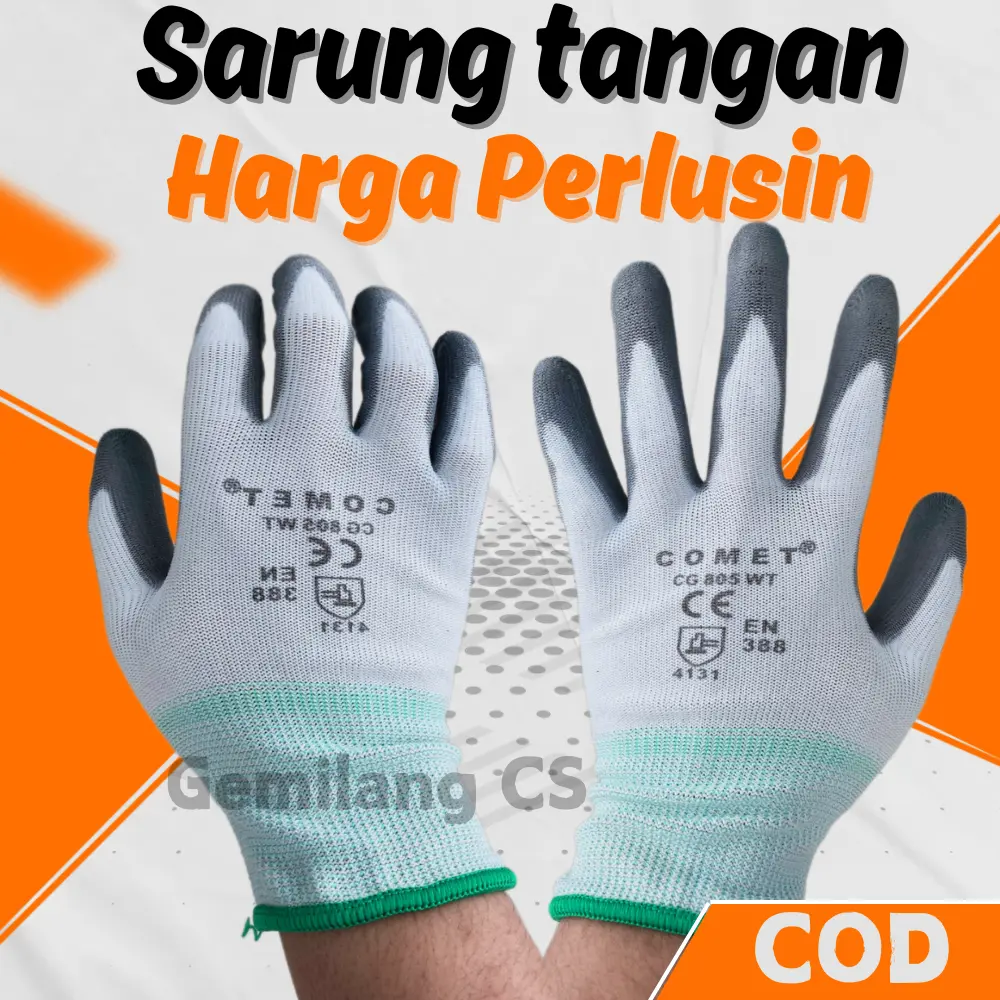 Sarung Tangan Kerja Proyek Isi 1 Lusin - Perlindungan Maksimal untuk Tangan