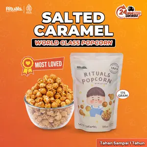 Salted Caramel Popcorn 175gr Ukuran Large - Snack Karamel Jagung Camilan Crispy by Rituals Food
