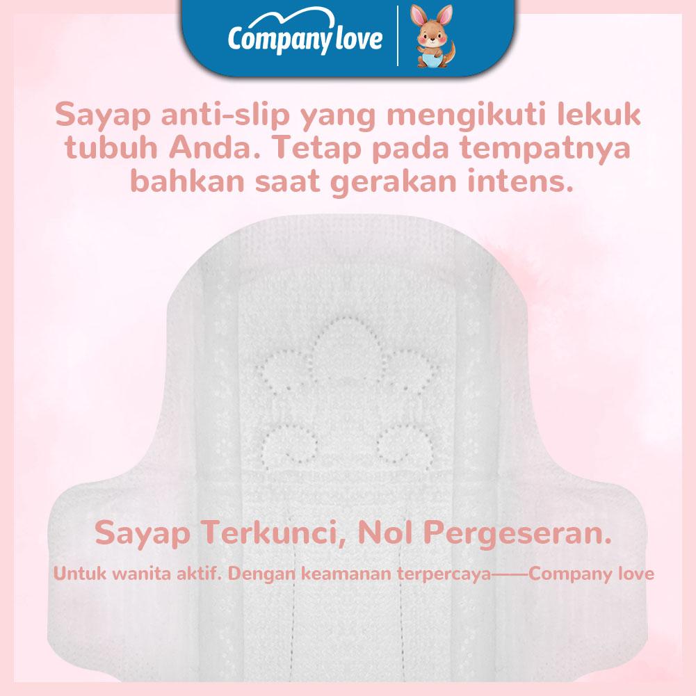[12-14 Piece] Company Love Pembalut Siang Hari 245-290mm Regular Tanpa Sayap 10+2 Lembar Ultra Tipis 100% Katun Lembut
