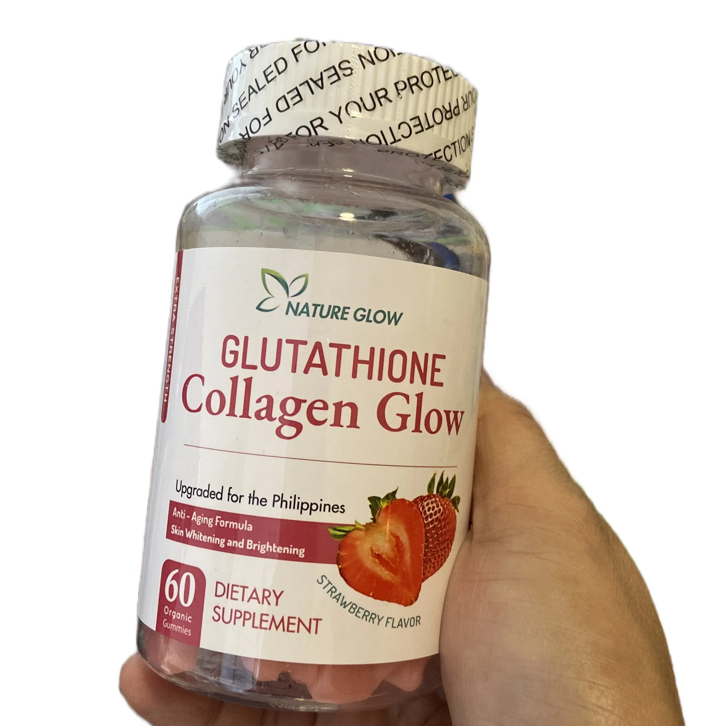 Nature glow strawberry flavor food supplement hairgummy FOR SALE