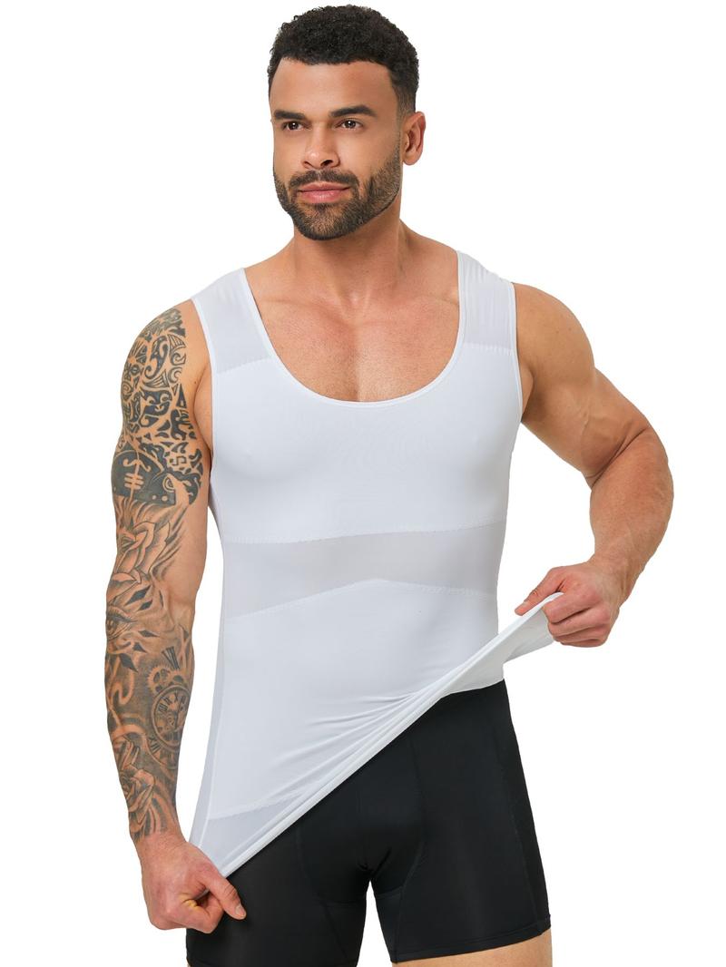 Product Introduction of Summer Cooling Fabric Men's Shapewear Compression Shirt For Gynecomastia,Tummy Control Body Shaper Tank Top For Men 17