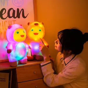 Boneka Dino Capybara Led Bisa Nyala Boneka Dino Nailong Hoodie Mainan Anak Hadiah Ulang Tahun Mewah untuk Anak