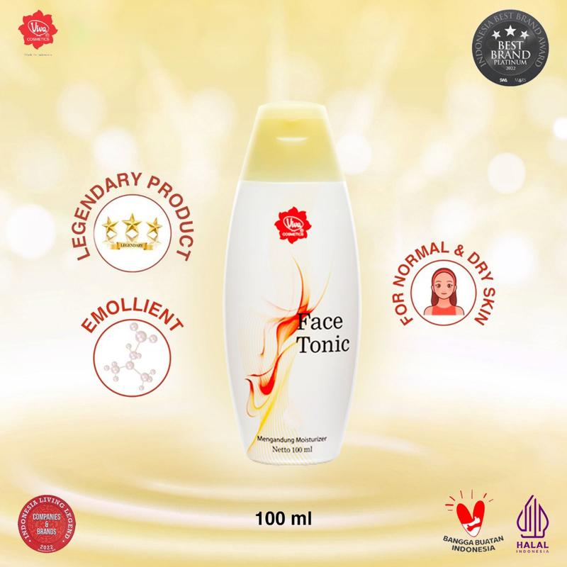 Viva Face Tonic Toner 100ml Untuk Menyegarkan Kulit Melembakan Kulit 1