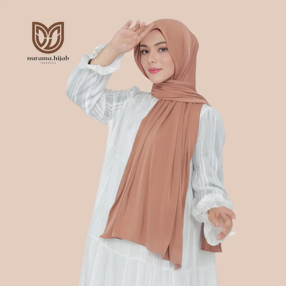 Nurama-Hijab Pashmina Kaos Jersey Premium / Jilbab Kerudung Pashmina Mleyot Santai Wanita Muslim