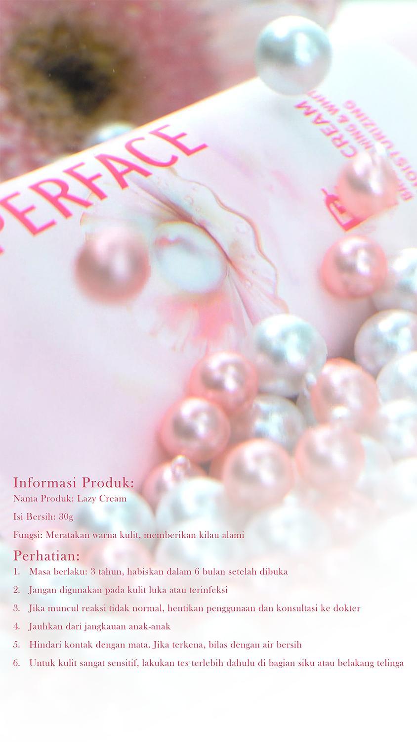 PERFACE TONE UP CREAM [LAZY CREAM BRIGHTENING & WHITENING MOISTURIZING] [Radiance & Care For Skin] Moisturizer Pelembab Wajah Perawatan Mencerahkan