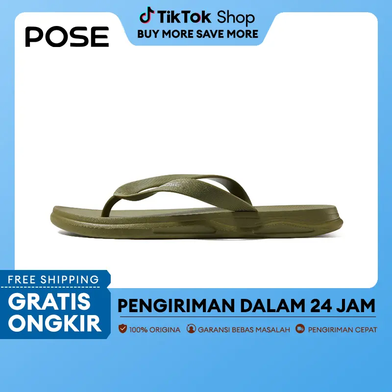 【Live Streaming】【Bebas biaya kirim】POSE Traveling sandal jepit Anti-selip Nyaman Tahan aus lampu dalam di luar ruangan pria dan wanita Santai Serbaguna Kepopuleran kualitas 2024 musim panas Gaya panas Pantai P3246801