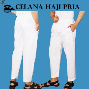 Celana Katun Twill Cardet Pria Perlengkapan Haji Umroh Shirwal Sholat Dalaman Gamis Muslim Sirwal Dewasa