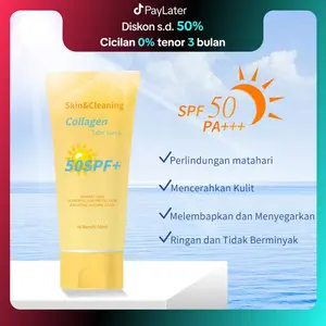 SC-11 Collagen Tabir Surya SPF 50 PA+++ Tabir Surya untuk Skin Barrier Melembapkan Kulit Wajah Menenangkan Mencerahkan Niacinamide & Vitamin C