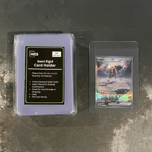 HICE Semi Rigid Card Holder For Standard Size TCG Cards Pokemon/Magic/OnePiece/Yugioh/Sports Card