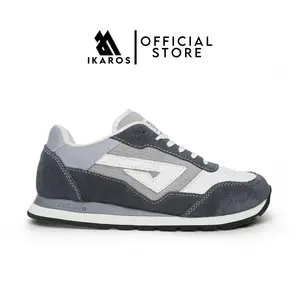 Ikaros Ultras 90's Series Old Gray - Sepatu Sekolah Sneakers Kasual Pria Dan Wanita Unisex Size 38 - 44