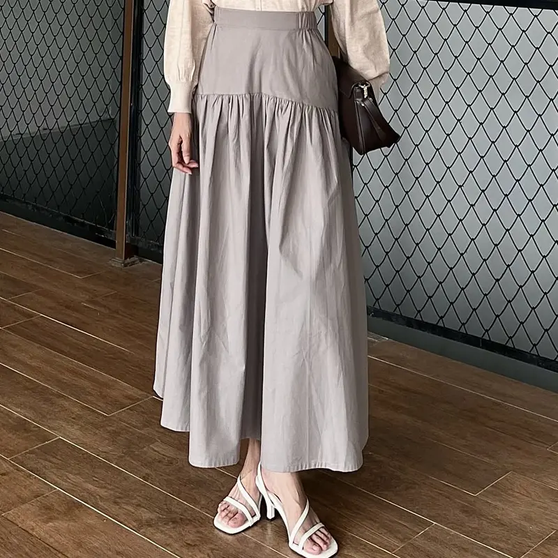 YEPPUOUTFIT - Nanda Skirt | Basic Bawahan Rok Wanita Panjang Muslim Adem Nyaman Girly Outfit Casual Hijab Style Katun Serut 0