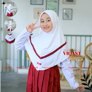 Kerudung Anak Sekolah Afifah Jilbab Sekolah Instan Jersey Ukuran S & M 4 - 13 Tahun Hijab Sd Tk Kerudung Sekolah Anak Sd Bergo Anak Non Pet Muslim Cantik