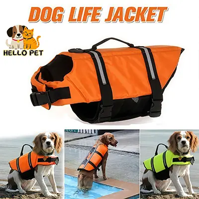 2025 NEW Dog Life Jacket Vests Outdoor Pet Dog Cloth Float Puppy Rescue Swimming Wear Safety Clothes Vest Life Vest For Dogs