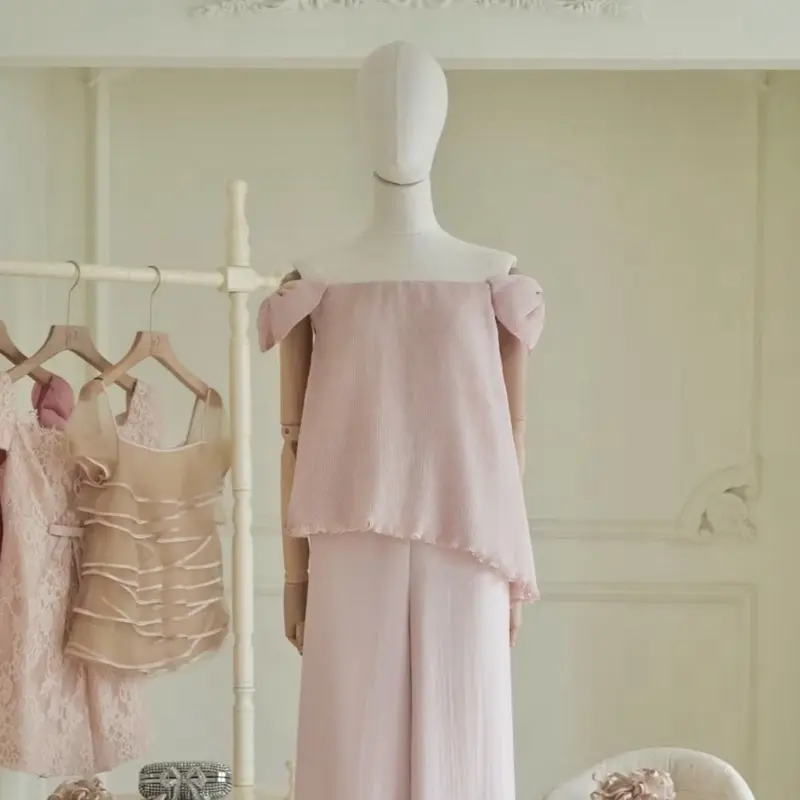 Áo trễ vai dáng baybydoll phối tay nơ phồng Zena Top | BigBuy360 - bigbuy360.vn