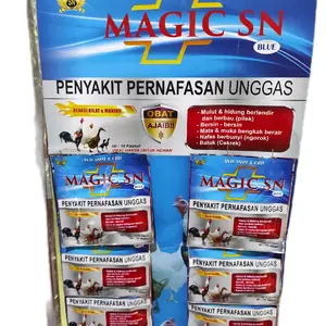 Magic SN Obat Pernafasan Unggas Manjur Mulut Hidung Berlendir Pilek Muka Bengkak Ngorok Batuk 10 Kapsul