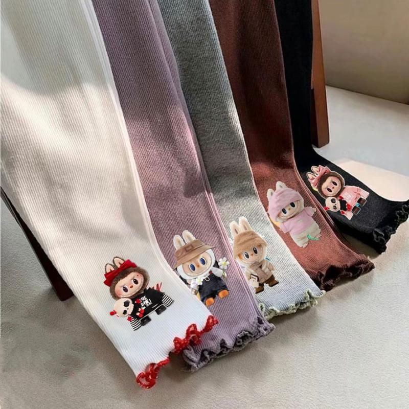 HEMAT 5 PCS Celana legging anak perempuan motif labuubuu usia 0-7 tahun Legging anak karakter viral legging bayi 1