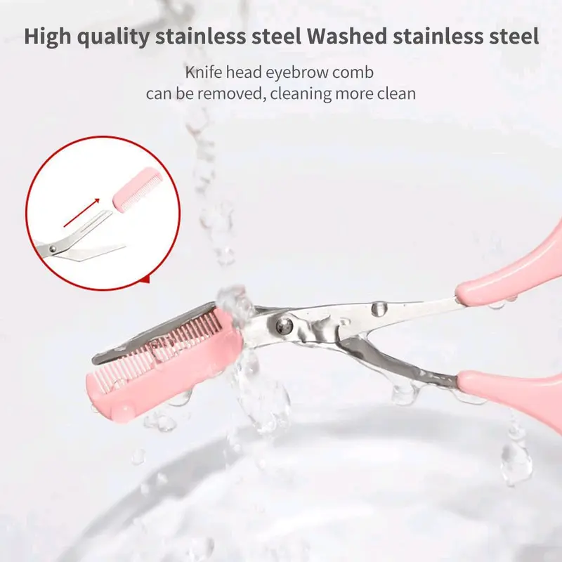 Gunting Alis + Pencukur Alis 2in1 Beituo Manual Eyebrow Trimmer isi 2pcs 6