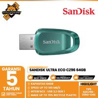 Gambar SanDisk Ultra Eco CZ96 Flashdisk USB 3.2 100MB/s 64GB - (SDCZ96-064G-G46) dari GGSTORESBY Kota Surabaya 1 Tokopedia