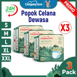 Company Love Popok Celana Dewasa 3packs Double-layer Anti Bocor Design S/M/L/XL/XXL Serapan Kuat Super Anti Bocor Gratis 3 Pcs