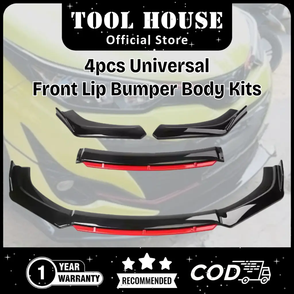 Tool House [Garansi Toko 1 Tahun] Baru Universal Depan Bibir Dagu Body Kit COCOK UNTUK MOBIL DENGAN 172 CM-178 CM Bumper Splitter Lip Spoiler BUMPER Depan LEBAR THS