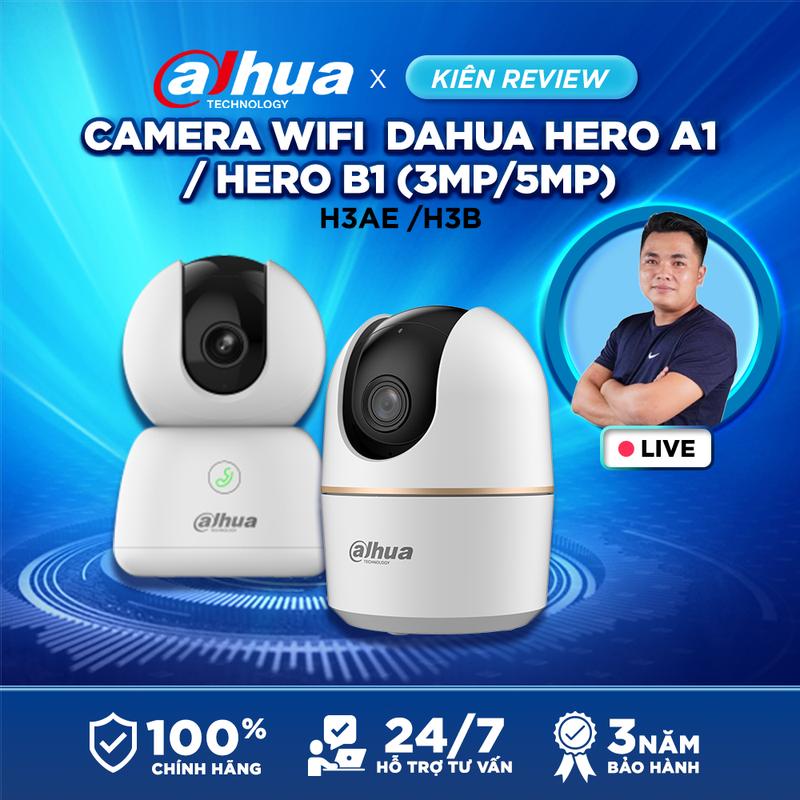 [ Kiên Review x Dahua ] Camera Wifi  Dahua Hero A1 -3MP/5MP-  Xoay 360 độ, Camera an ninh CCTV, Đàm Thoại 2 Chiều [H3AE/H5AE] - H3B Nút gọi vật lý Đàm Thoại 2 Chiều