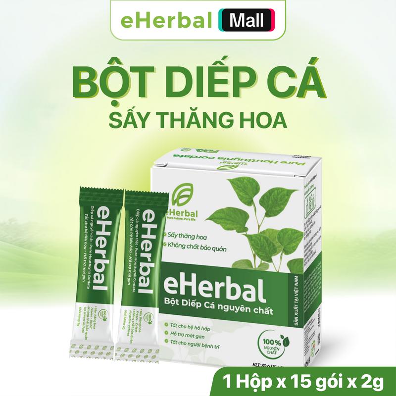 Bột Diếp Cá nguyên chất Sấy thăng hoa EHERBAL (15gói/ hộp)
