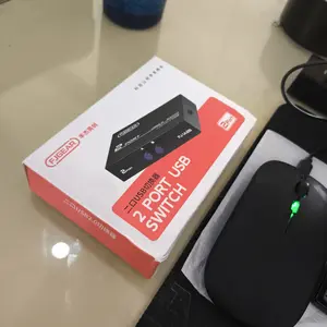 USB Switch 2 Port Printer USB 2.0 FJGEAR Manual Sharing 1 In 2 Out