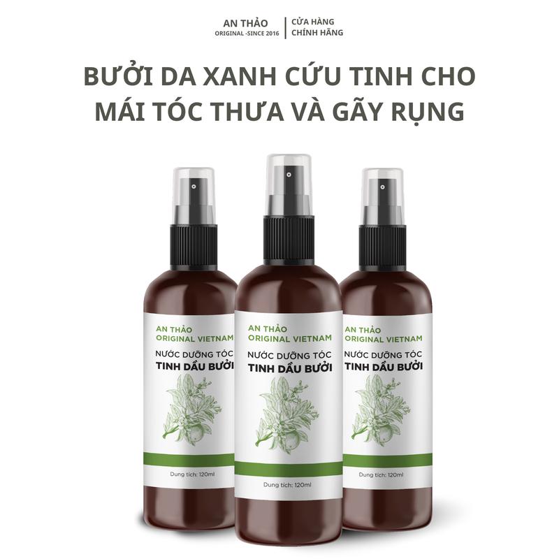 X3AT120 - Combo 3 Chai Xịt Tinh Dầu Vỏ Bưởi Da Xanh An Thảo Haircare 120ml Hỗ Trợ Giảm Rụng, Hỗ Trợ Mọc Tóc Chăm Sóc Tóc
