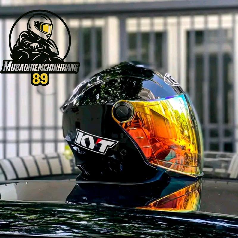 Mũ bảo hiểm 3/4 2 kính Royce Xh01 Đen Helmet kyt 15hp