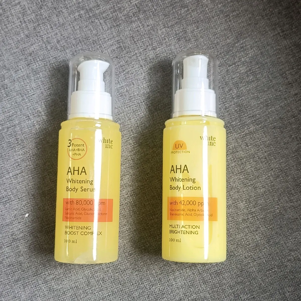 WHITE INC AHA Body Serum 100ML to Whitening and Moist Serum Badan Lotion Mencerahkan Tubuh Pencerah Memutihkan Perawatan