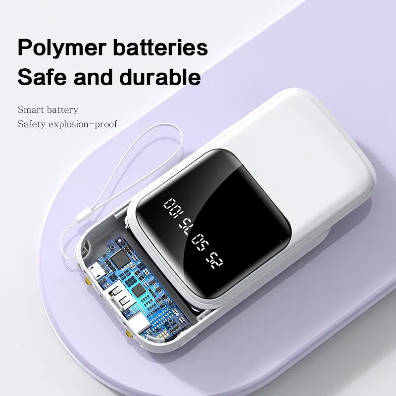 Powerbank 60000 mAh Mini Size With 4 USB Fast Charging Lightweight LED Display Power Bank 3