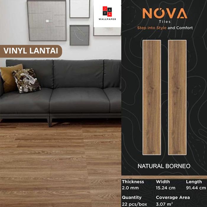 Jual VINYL LANTAI NOVA 2MM WOOD SERIES & STONE SERIES - MANDALA OAK ...