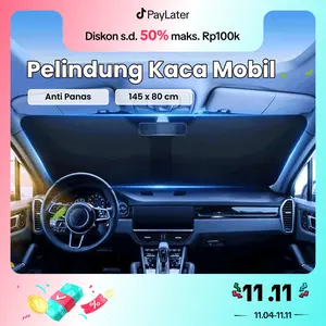 ZACRO Payung Pelindung Anti Panas Mobil Kaca Depan / sunshade front mobil / Ukuran terbuka 145x80cm Car