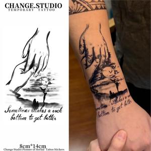 Hình Xăm Bút Cánh Cụm Tạm Thời, Gia Đình Ba Người, Không Thấm Nước Và Chống Chà Xát, Hình Xăm 15 Ngày. Miếng Dán Hình Xăm