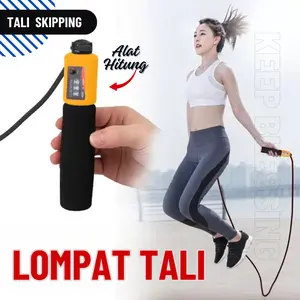 Jump Rope Digital – Tali Skipping dengan Alat Hitung Kalori dan Lompatan - Tali Skipping Pintar 2-in-1 dengan Alat Hitung Digital - Biru Baru