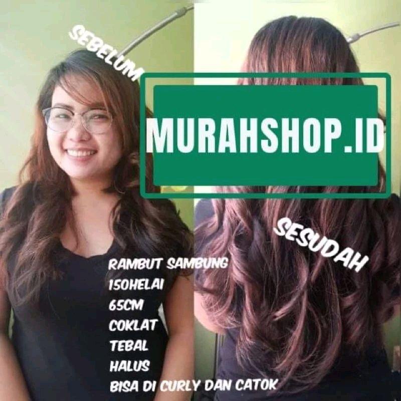 ✔️READY !! RAMBUT SAMBUNGAN 100HELAI 60 - 65CM PANJANG 5