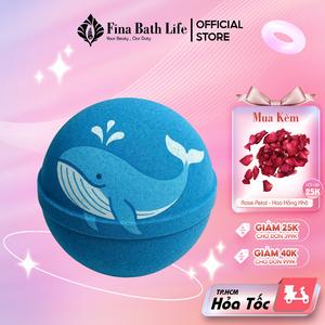 OCEAN WHALE- Creamy Bath Bomb/ Bom tắm/ Viên tắm bồn tạo bọt - Fina Bath Life