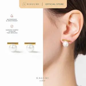 KAGUMI Everlast - Olivia Pearl Earrings | Anting Tusuk Titanium Wanita