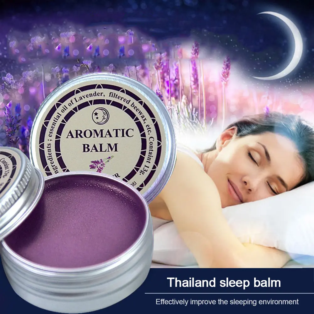 1PCS Lavender Sleepless Cream Improve Sleep Soothe Mood Aromatic Balm Lavender Cream Insomnia Relax Anxiety Cream Person Care Body Care Moisturizer Oil Cocoa Cocoa Butter Gentle Silky Comfort Cosmetic Moisture