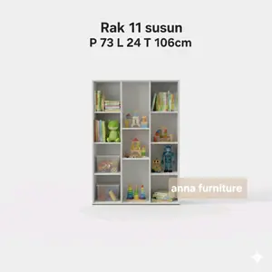 RAK BUKU SERBAGUNA RSG 11 SUSUN Lemari Furniture Minimalis Modern sistem knockdown