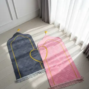 SAJADAH COUPLE TRAVEL KUBAH POLOS ANTI SLIP, SAJADAH COUPLE LOVE UK 100X50 CM (SUDAH DAPAT 2 )