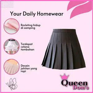 [BEST SELLER]  Rok Pendek Fit Wanita  Mini Skirt Tennis  With Inner  4051
