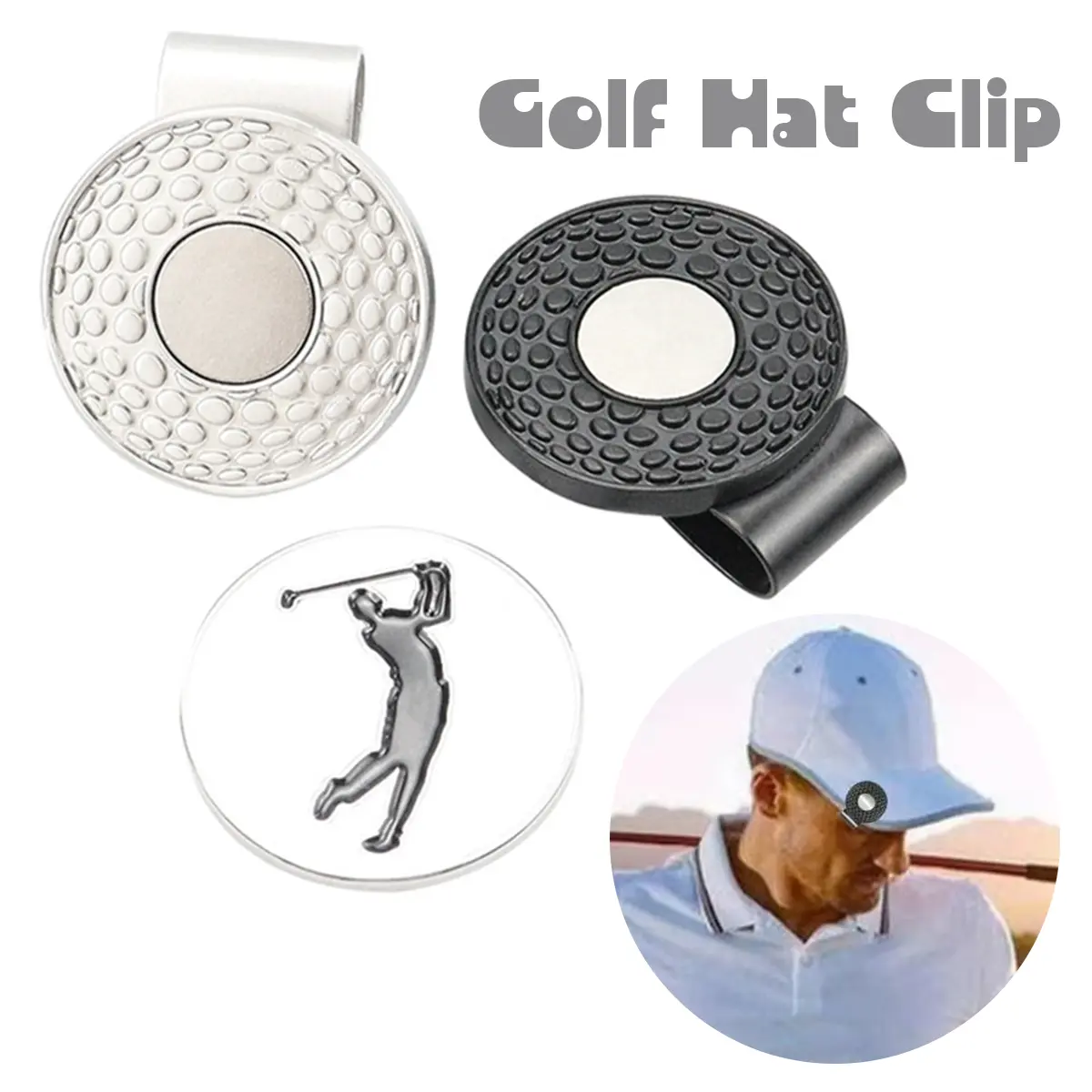 Penjepit Topi Golf Magnetic Golf Klip Topi Hat Cap Clip Marker Penanda Bola Golf