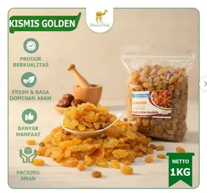 Kismis Golden Raisin 1 kg Premium Asam Manis Segar Oleh Oleh Haji Umroh Berkualitas