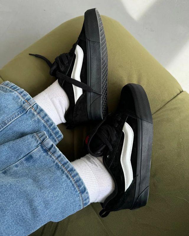 Flash Sale Sepatu Van Knu Skool Black Stripe White Original 36-43 Free Box 3