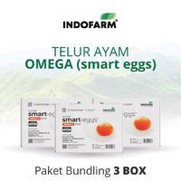 Gambar [BUNDLING 3 BOX] Telur Omega 3 Organik - INDOFARM Smart Eggs dari INDOFARM JAKARTA SELATAN Kota Administrasi Jakarta Selatan 1 Tokopedia